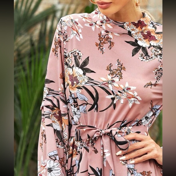 Boho floral print belted dress - Picture 5 of 5